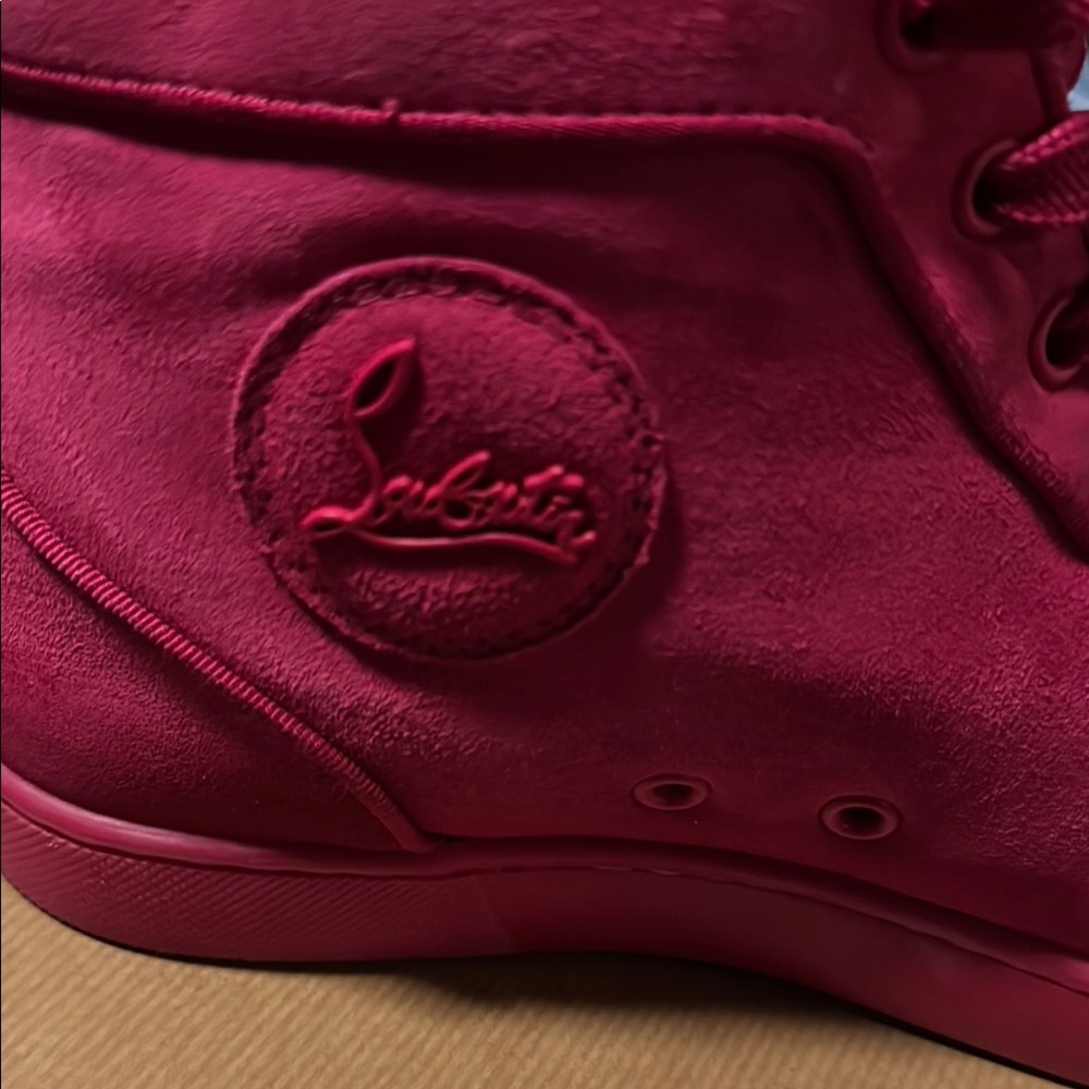 Christian Louboutin Pink High-Top Sneakers - Picture 4 of 12